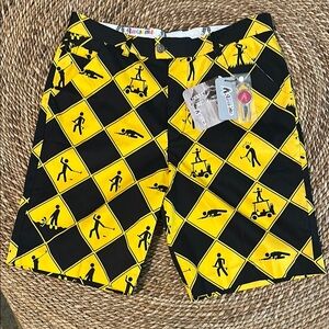 Yellow and Black Men's Shorts size 34